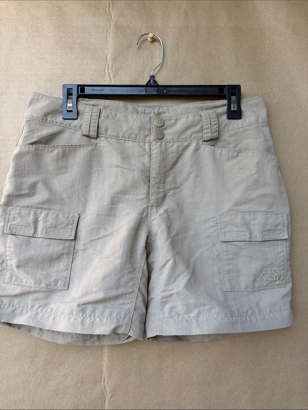 The North Face Women's Khaki Cargo Shorts with Flap Pockets